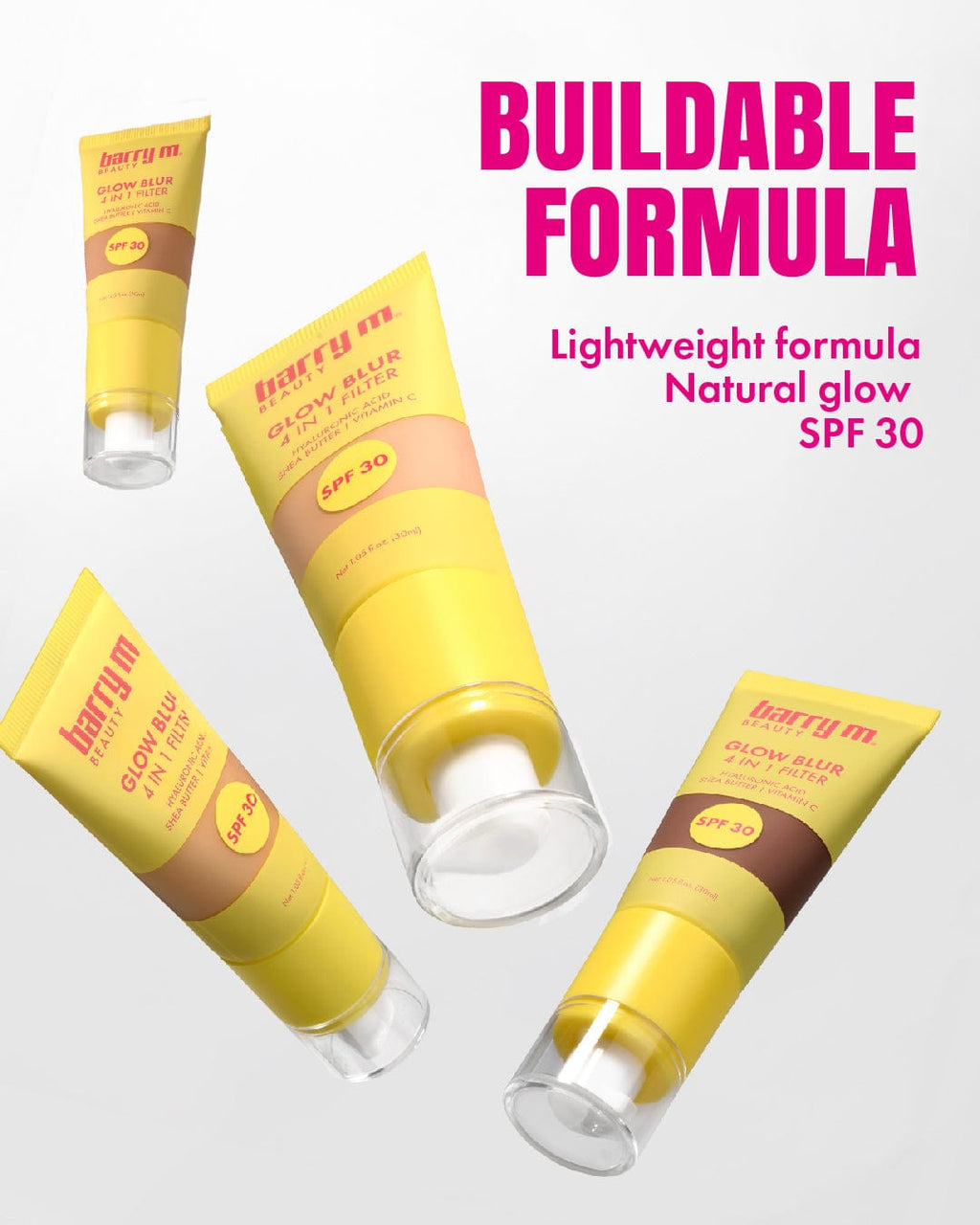 Barry M Glow Blur 4-in-1 Filter with SPF 30 | Deep