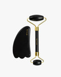 Wylys Black Obsidian Gua Sha + Face Roller Set