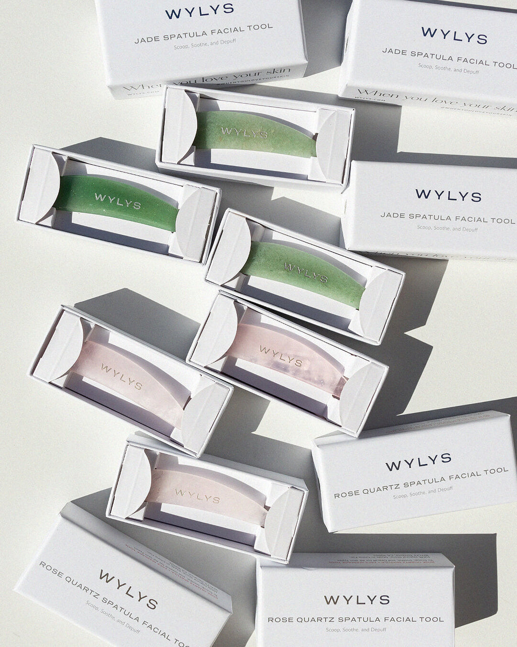 Wylys Rose Quartz Spatula Facial Tool